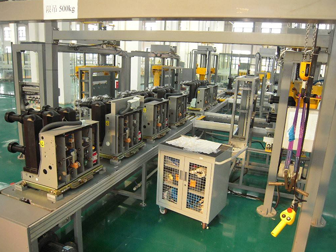 Chain conveying line, double speed, differential chain assembly line features